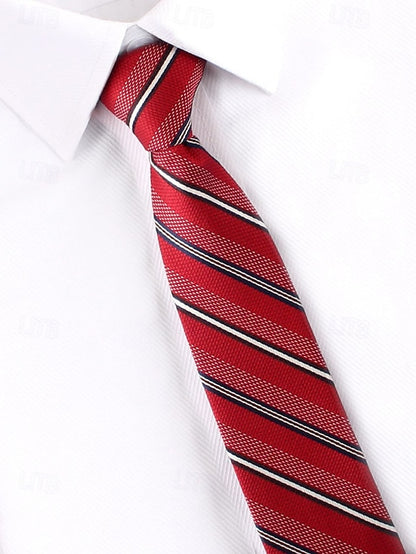 Narrow Pre-Tied Ties Classic Stripes - Zip and Men's