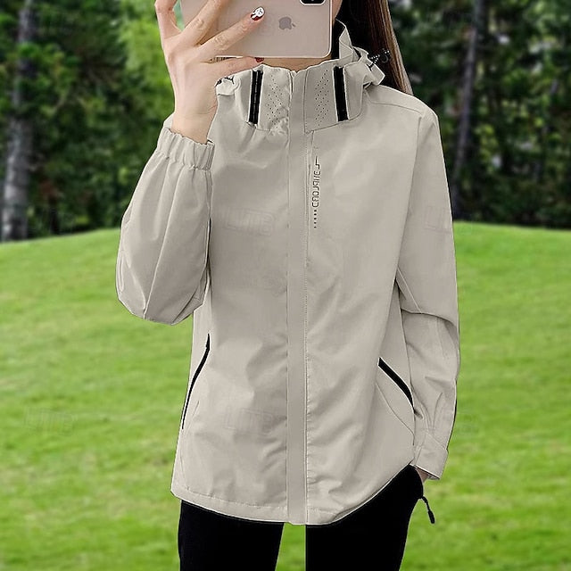 Women's Windbreaker Hiking Jacket Rain Coat Outdoor