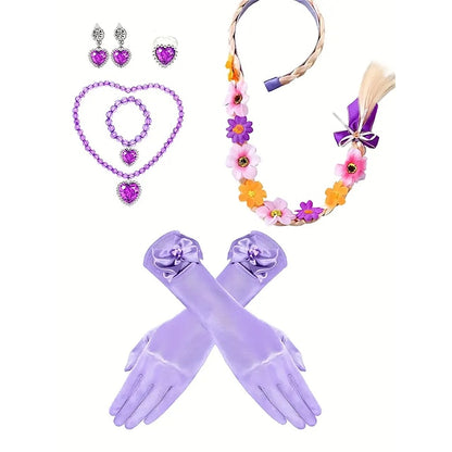 Girl Theme Flower Dress Fairytale Party Sofia Rapunzel Princess