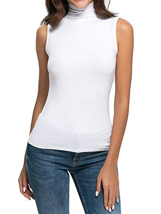 Women's Camisole Tank Top Plain Fashion Sleeveless High