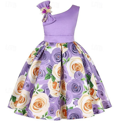 Flower Dress 3D Party Summer Sleeveless Easter Girls'