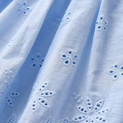 Cotton Kids Princess Color Sleeveless Summer Dresses Solid