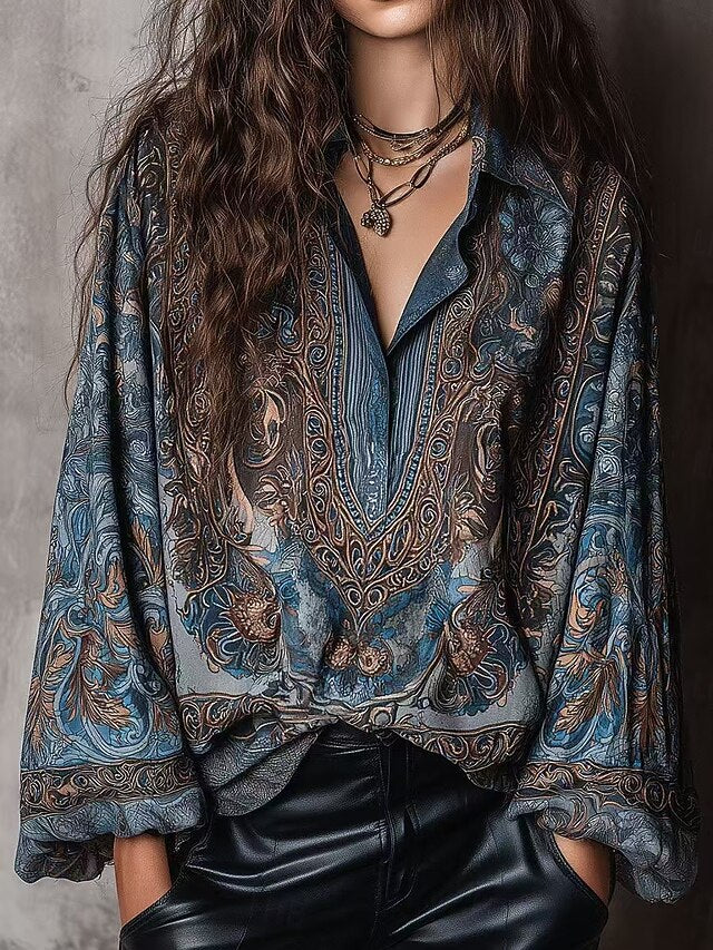 Women's Shirt Casual Shirt Paisley Vintage Stylish Classic