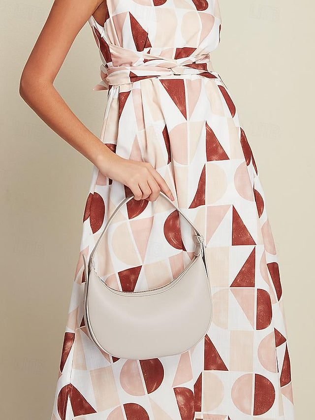 Women's White - Bag Elegant Shoulder Crescent Stylish