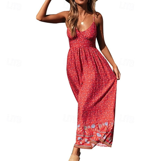 Women's Midi Dress Floral Dress Slip Dress Print Dress