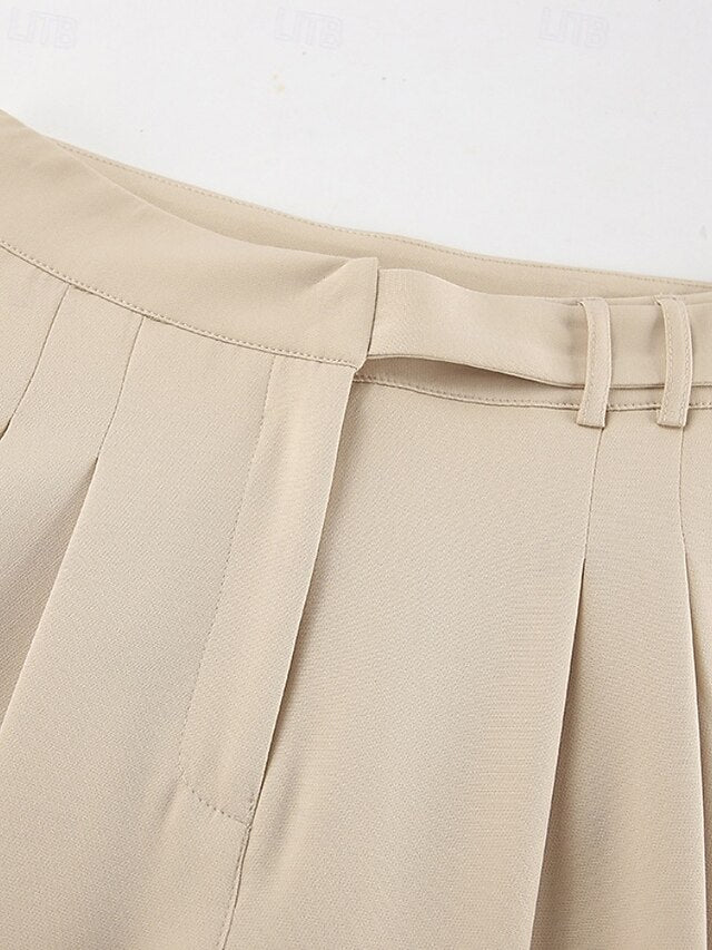 Women's Wide Leg Dress Pants Chinos Vacation Streetwear