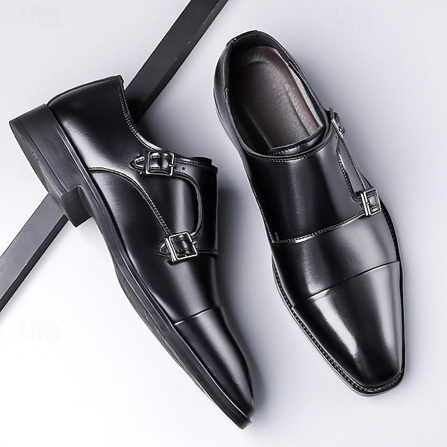 Elegant Shoes – Double Strap Monk Leather Men's