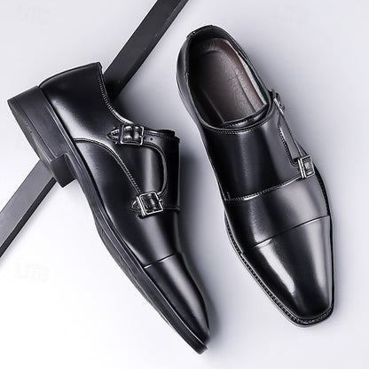 Elegant Shoes – Double Strap Monk Leather Men's