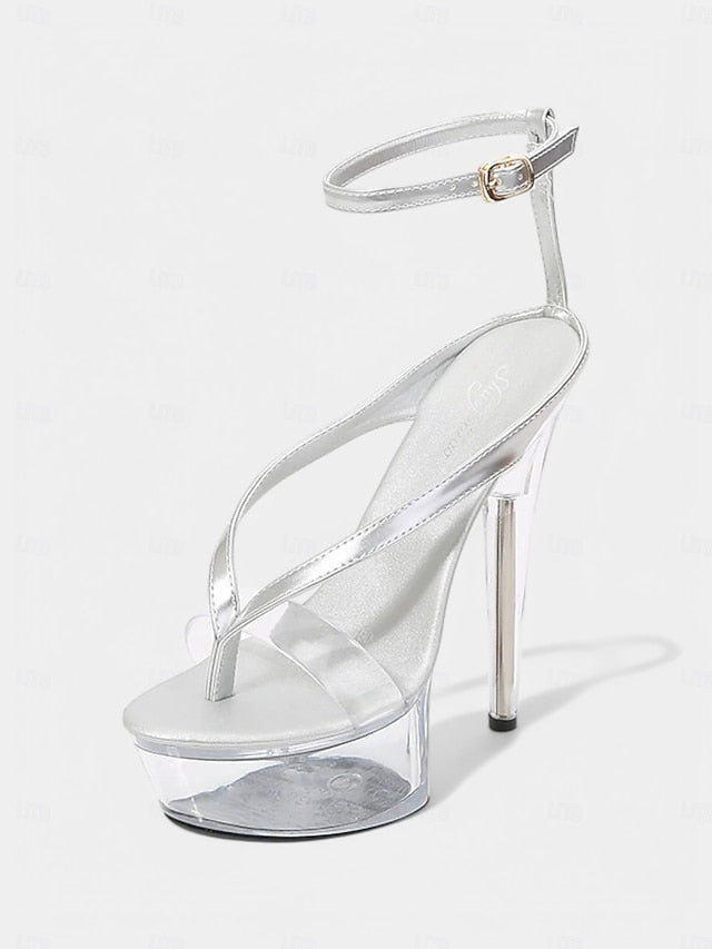 Nightclub Sexy Sandals – Heel Clear Lavender Platform