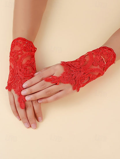 Gloves Fingerless Vintage Bridal Elegant – White Lace Wedding
