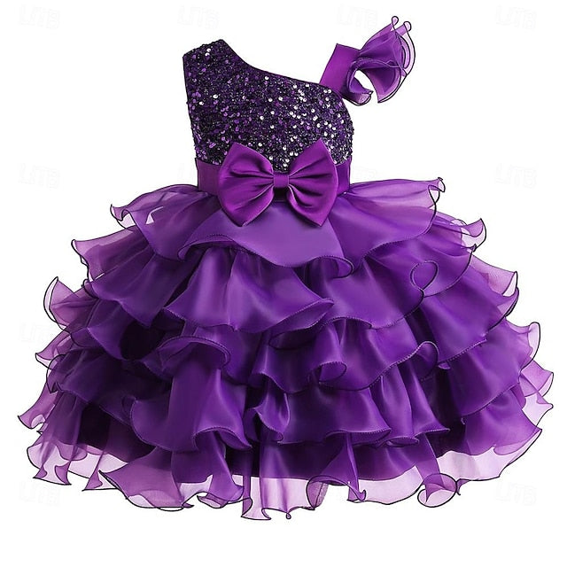 Party Kids Flower Gown Pageant Ball Wedding Dress Girls Ruffle