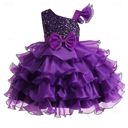 Party Kids Flower Gown Pageant Ball Wedding Dress Girls Ruffle