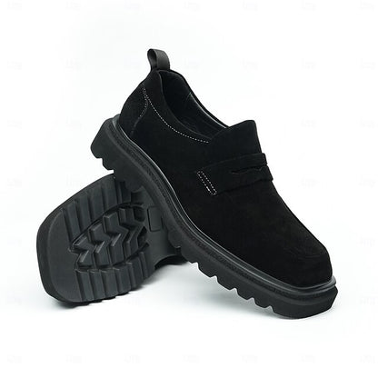 Loafers Leather Men's Suede Business Cowhide -Classic