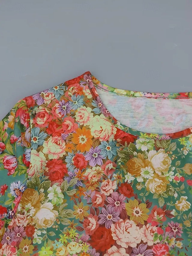 Women's T Shirt Summer Tops Print Floral Graphic Classic