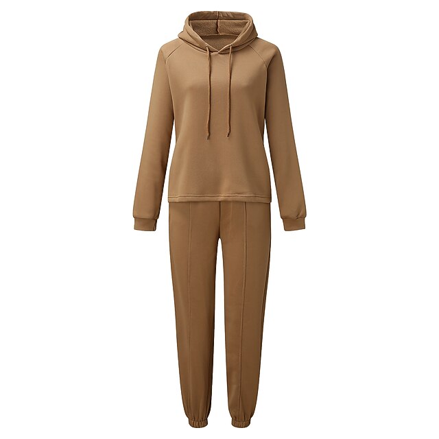 Women's Tracksuit Pants Sets Sweatshirt Long Sleeve Hooded