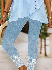 Women's Leggings Vacation Vintage Ethnic Style Ankle-Length