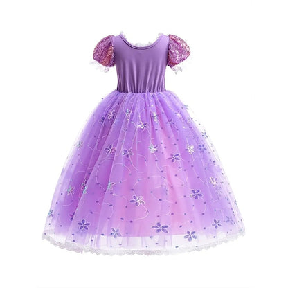 Girl Theme Flower Dress Fairytale Party Sofia Rapunzel Princess