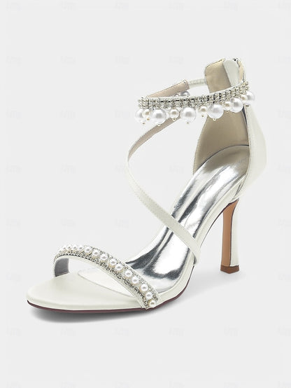 Chic Pink Party Strap Satin – Heels Ankle Pointed-Toe