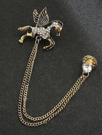 Christmas Men's with Brooch Lapel Deer Pin