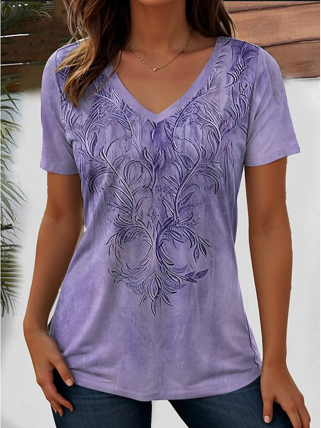 Women's T Shirt Graphic Paisley Bohemia Stylish Casual