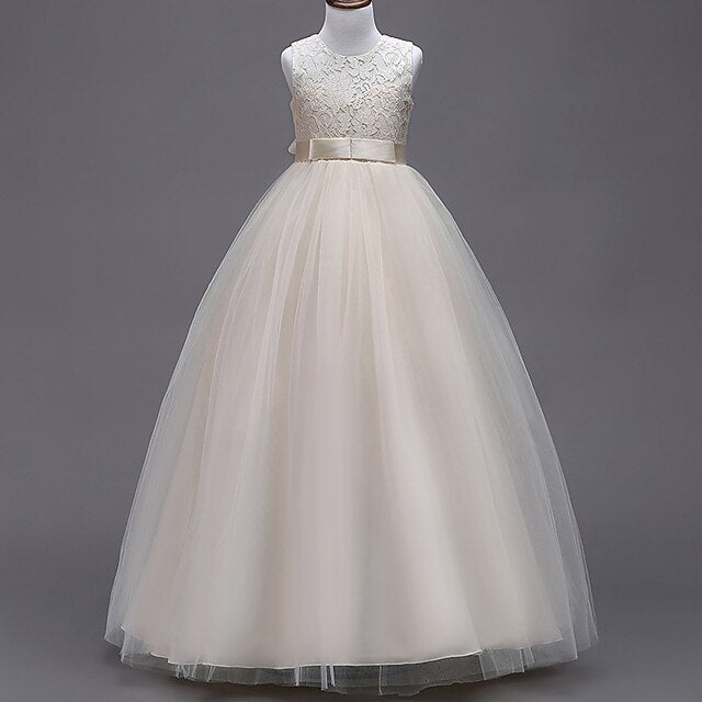 Dress Girls' Gown Girl Flower Party Evening
