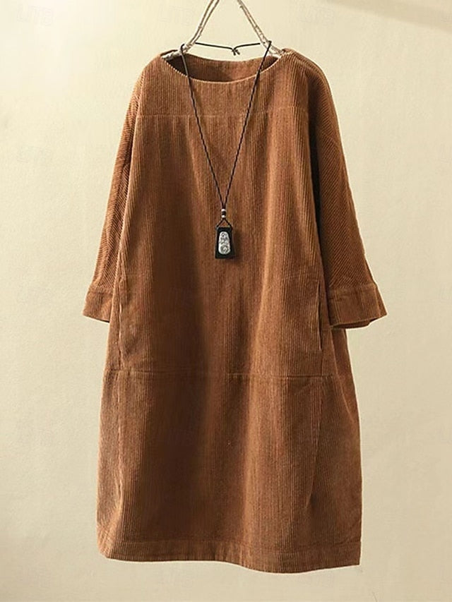 Women's Midi Dress Shift Dress Casual Daily Regular Fit