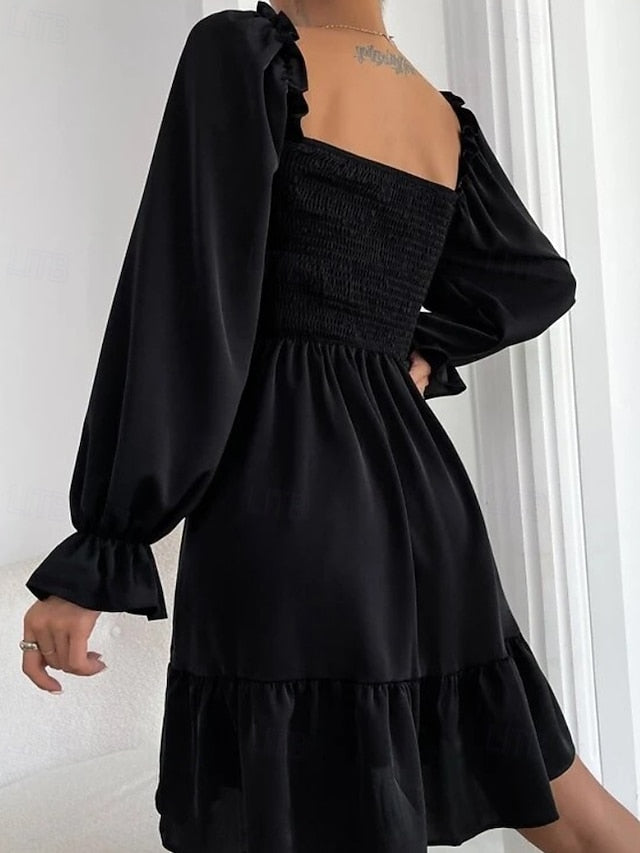 Women's Mini Dress Peplum Dresses Ruched Dress Modern