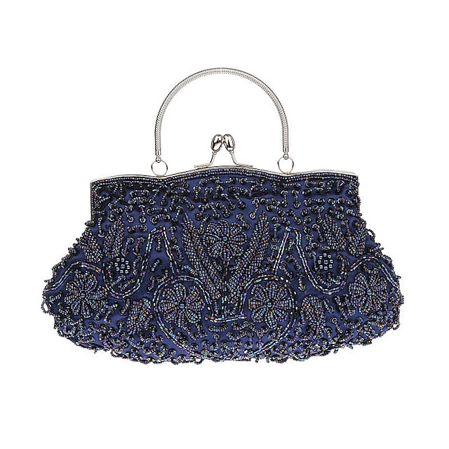 Beaded Evening White Clutch – Purse Vintage Women's