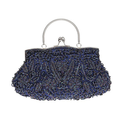 Beaded Evening White Clutch – Purse Vintage Women's