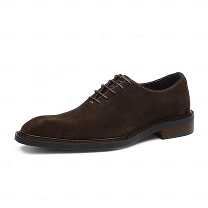 Leather Oxford Cowhide Suede Genuine Shoes Men's