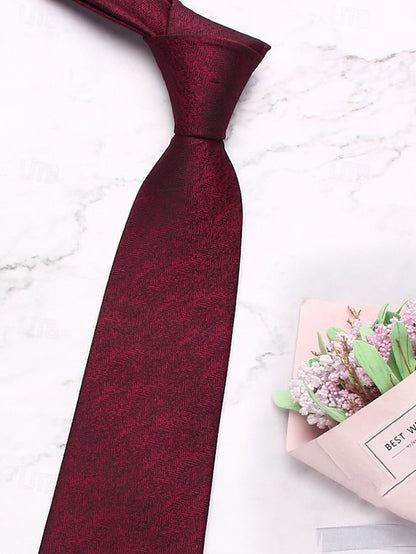 – Men's Polyester Stylish Herringbone Christmas Tie