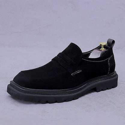 Loafers Leather Men's Suede Business Cowhide -Classic