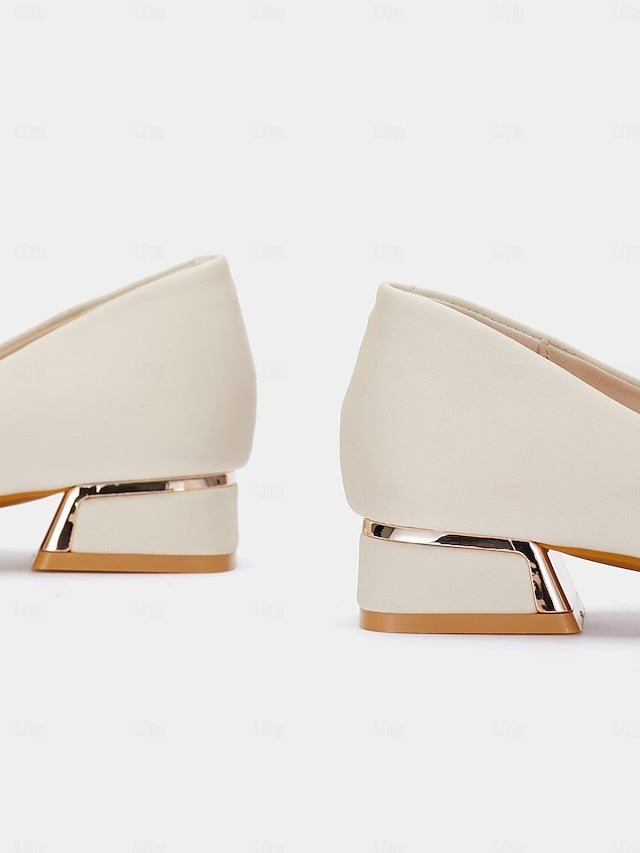 Pearl - Embellished Flats Women's Heel Pointed Elegant Low