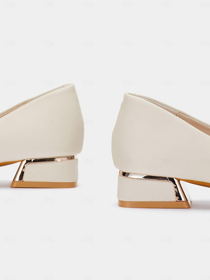 Pearl - Embellished Flats Women's Heel Pointed Elegant Low