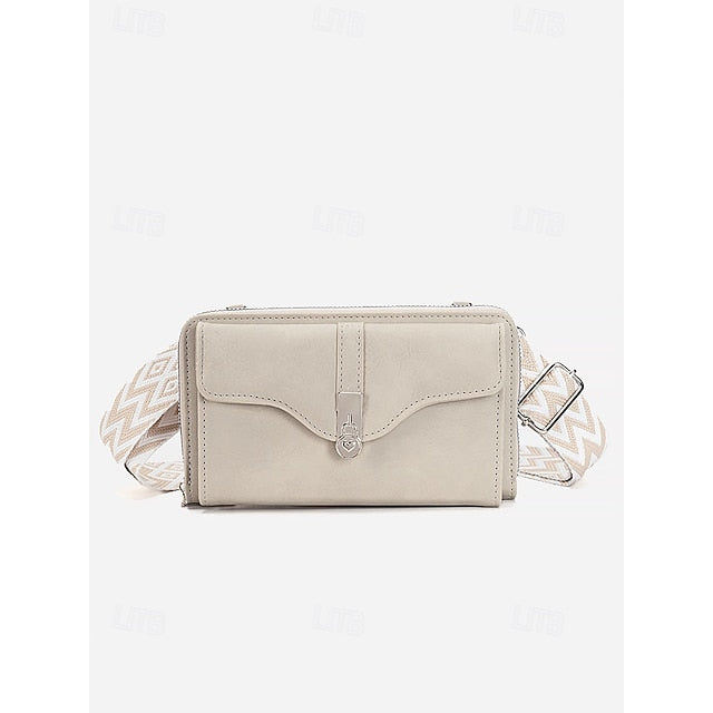 Crossbody Faux Women's Geometric Bag Pattern with Leather