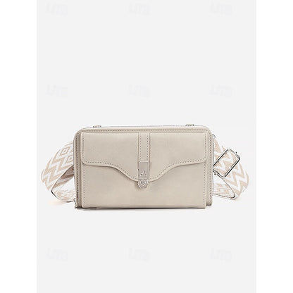 Crossbody Faux Women's Geometric Bag Pattern with Leather
