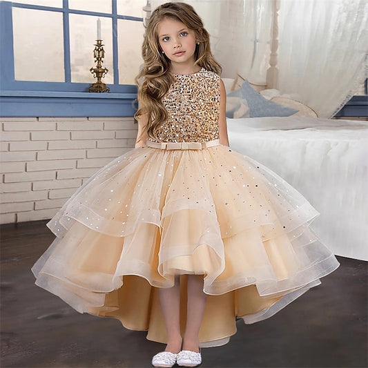 Party Girls' Color Sleeveless Solid Dress Kids