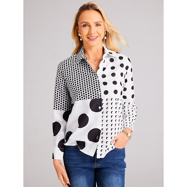 Women's Shirt Linen Like Breathable Lightweight Button Down