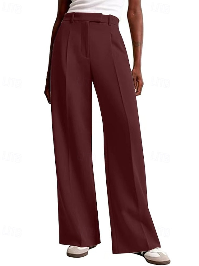 Women's Wide Leg Dress Pants Fashion Work Full Length