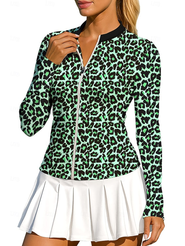 Women's Animal Leopard Tops Shirt Sport Shirt Golf Polo