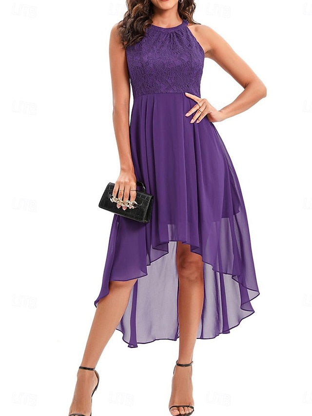 Women's Midi Dress Chiffon Dress A Line Dress Elegant
