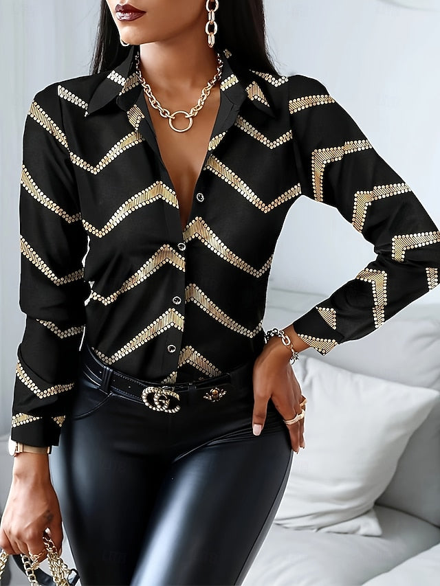 Women's Work Shirt Graphic Leopard Elegant Stylish Casual