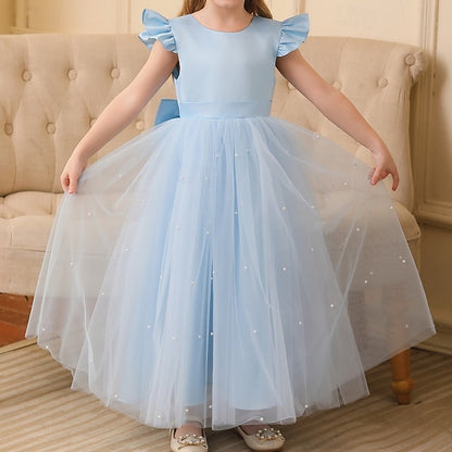 Color Party Kids Girls' Solid Dress Flower Girl