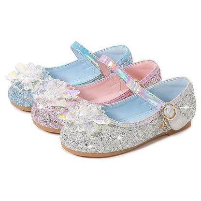 Flats Girls' Leather PU Shoes Portable Walking Princess