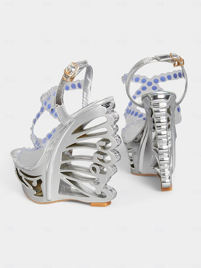 Stiletto – Women Silver Rhinestone for Sandals Elegant Dance