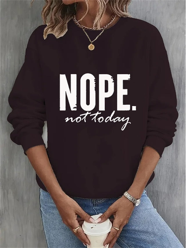 Women's Sweatshirt Pullover Letter Street Casual Sports