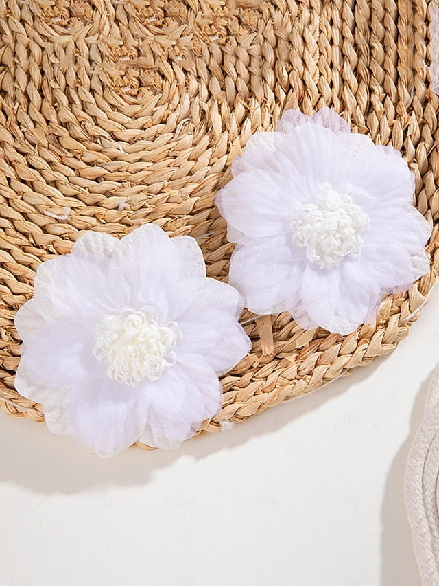 - Women's Drop Oversized Statement Flower Floral Earrings