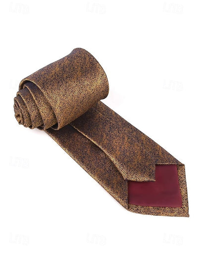 – Men's Polyester Stylish Herringbone Christmas Tie