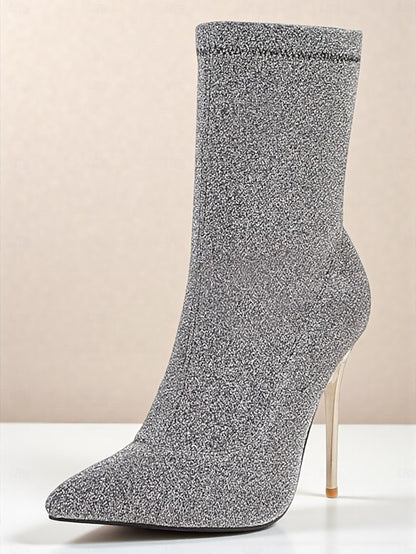 Leopard Boots Stiletto Pointed - Women's Sexy Ankle Print