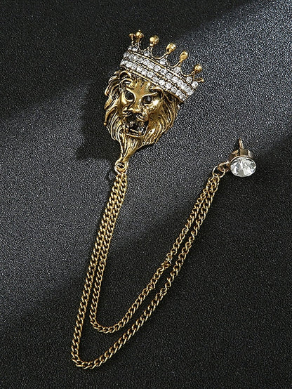 Christmas Men's with Brooch Lapel Deer Pin